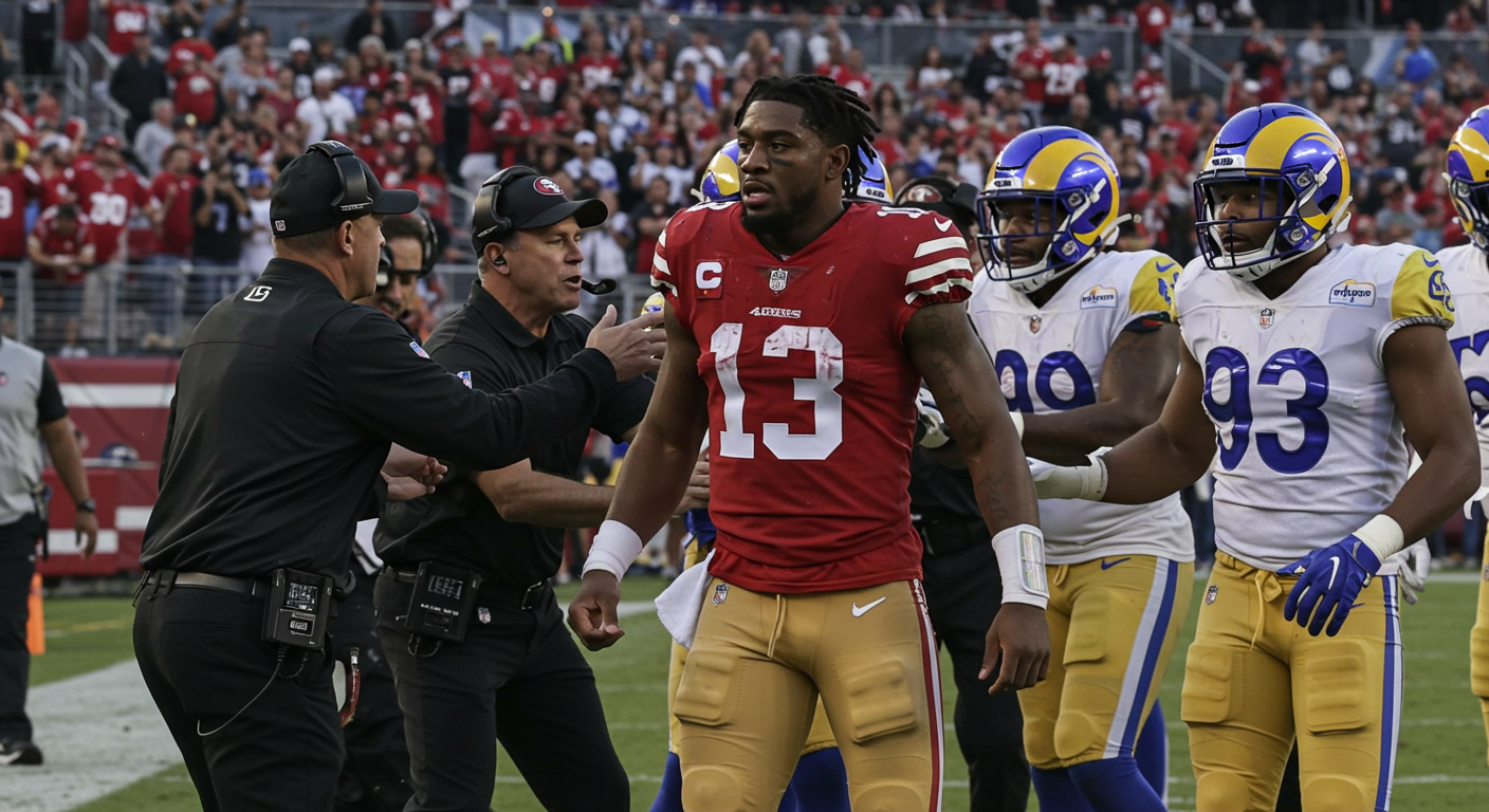 Brandon Aiyuk Rams Sideline Scuffle